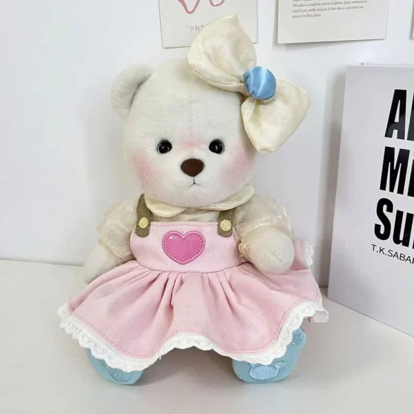 Clothes For 30cm Plush Toys Kawaii Plush Bear Doll Clothing Soft Bear White Brown Comfortable Cute Teddy Bear Kids Gift