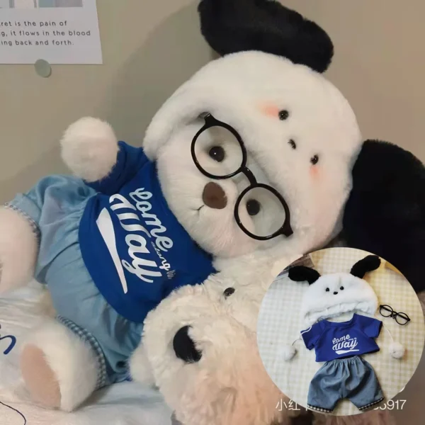 Clothes For 30cm Plush Toys Kawaii Plush Bear Doll Clothing Soft Bear White Brown Comfortable Cute Teddy Bear Kids Gift